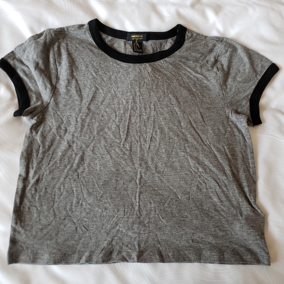 NWT Gray Ringer Tee - Picture 1 of 2
